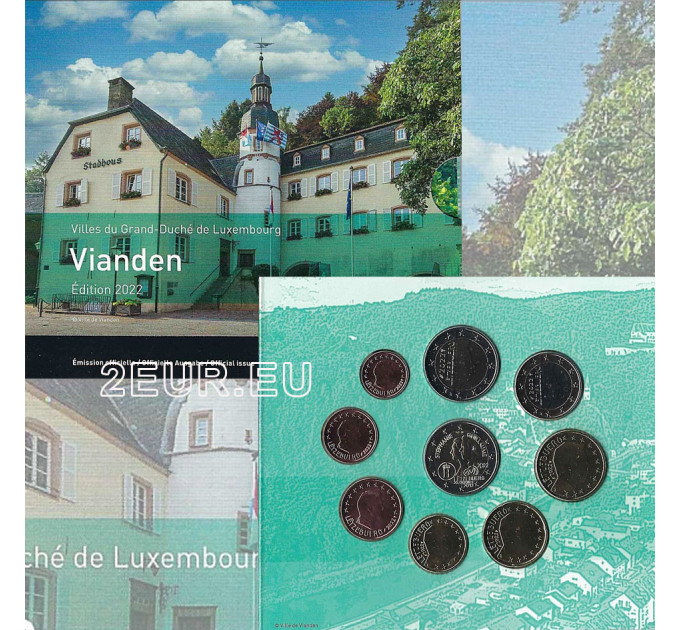 Luxemburg euro set BU 2022 - Vianden - 50 vuotta Luxemburgin lippua