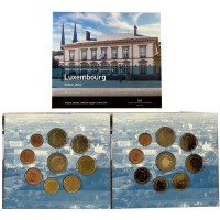 Luxemburg euro set BU 2024 - Luxemburgin kaupunki - 2 Euro Feierstëppler + Suurherttua Guillaume II