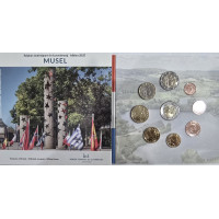 Luxemburg euro set BU 2025 - Moselle kaupunki - 2 Euro Schuman + Henrin valtaistuimen 25. kausi
