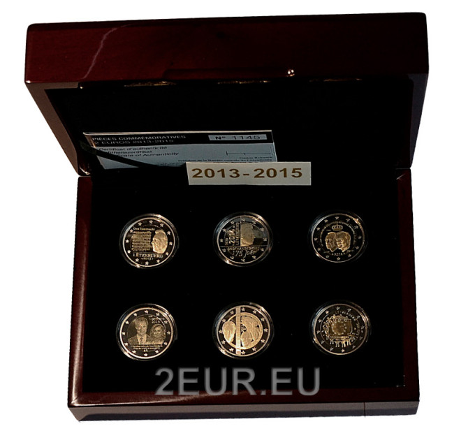 Luxemburgin 2 euron Proof 2013 - 2015