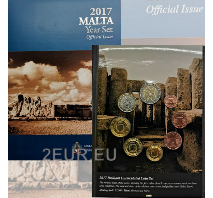 Malta 2017 - Euro set BU + Hagar Qimin temppelit