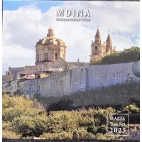 Malta euro set BU 2025 - Maltan muurien ympäröimät kaupungit - Mdina