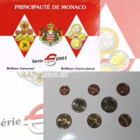 Monaco BU aseta 2001 - Eurokolikoiden setti