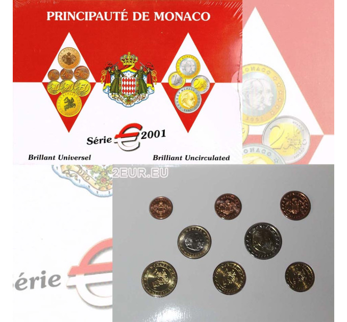 Monaco BU aseta 2001 - Eurokolikoiden setti