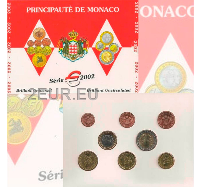 Monaco BU aseta 2002 - Eurokolikoiden setti