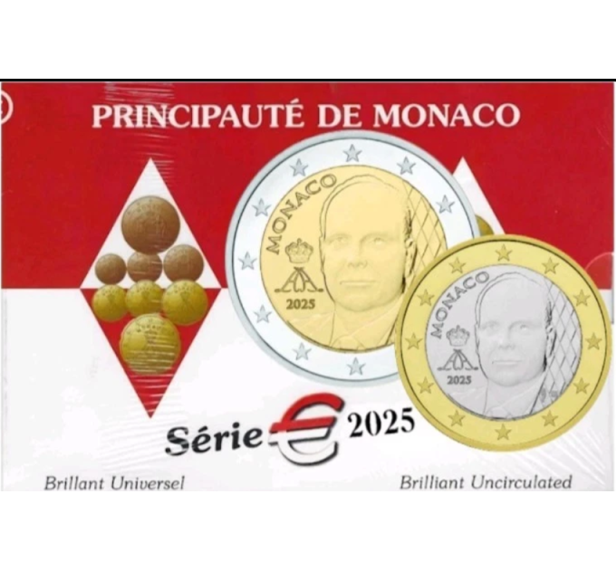 Monaco BU aseta 2025 - Eurokolikoiden setti
