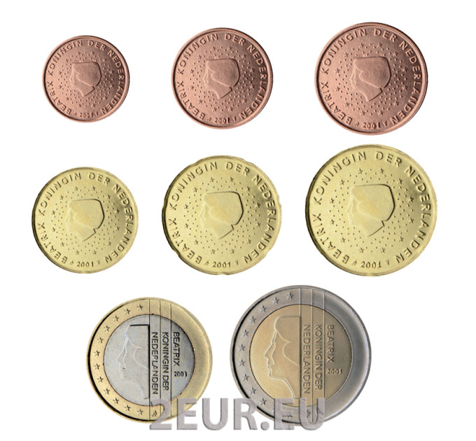 Alankomaiden eurokolikkosarja UNC 2001