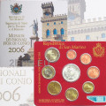 San Marino Euro set BU + 5 euron hopeakolikko 2006
