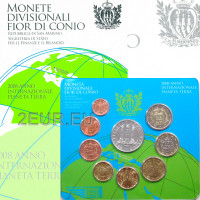 San Marino Euro set BU + 5 euron hopeakolikko 2008