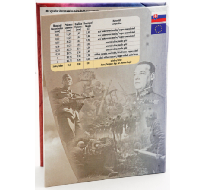 Slovakia Euro set proof 2024 - Slovakian kansallisen kansannousun 80 vuotta