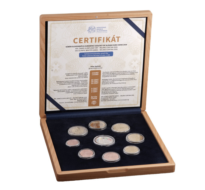 Slovakia Euro set proof 2026 - Talviolympialaiset, Milano - Cortina