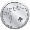 Slovenia 30 euron hopea proof 2016 - Punaisen Ristin 150-vuotisjuhla Sloveniassa