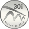 Slovenia 30 euron hopea proof 2012 - Euroopan kulttuuripääkaupunki - Maribor