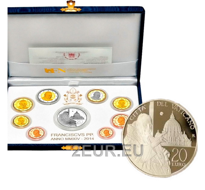 Vatikaanin setti proof 2014 - Eurokolikkosetti