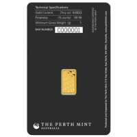1g Perth Mint-kultaharkko