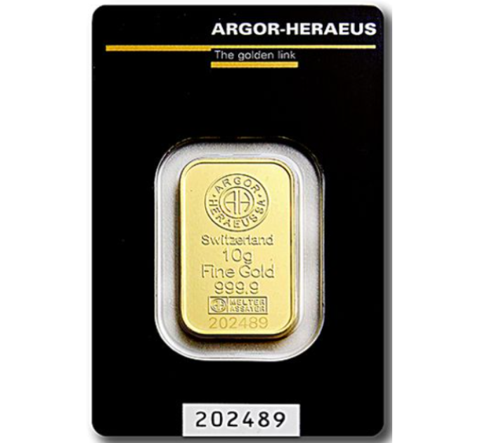 10g Argor Heraeus-kultaharkko