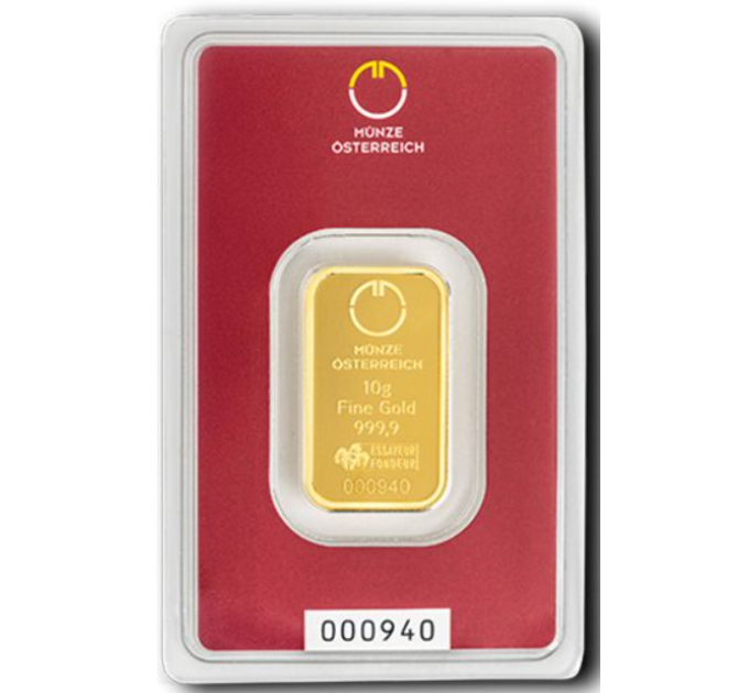 10g Austrian Mint-kultaharkko