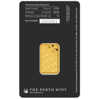 10g Perth Mint-kultaharkko