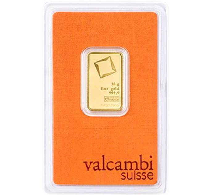 10g Valcambi-kultaharkko