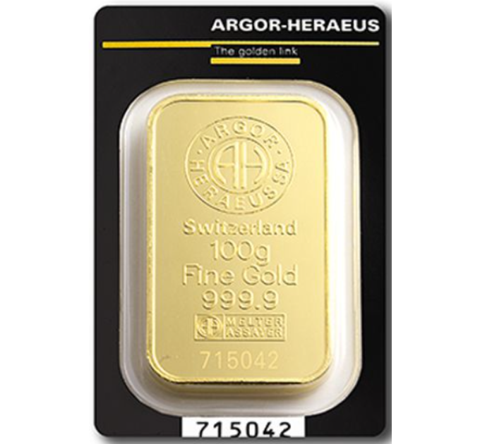 100 g Argor Heraeus-kultaharkko