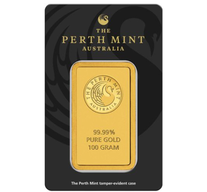100 g Perth Mint-kultaharkko