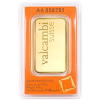 100 g Valcambi-kultaharkko
