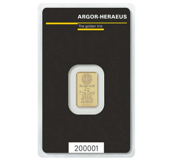 2g Argor Heraeus-kultaharkko