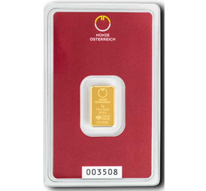 2g Austrian Mint-kultaharkko