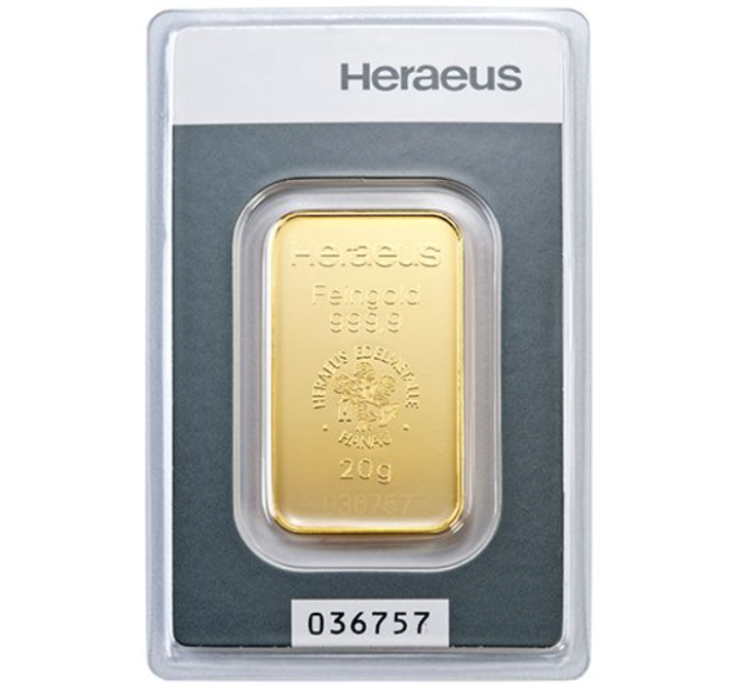 20g Heraeus-kultaharkko