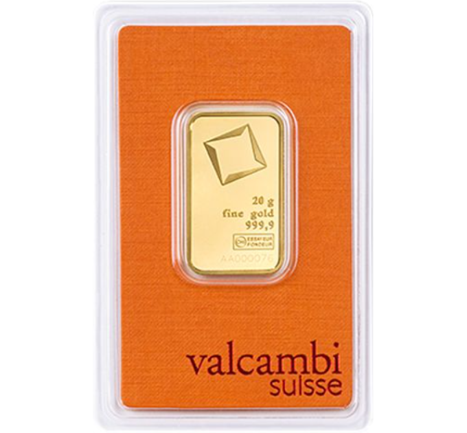 20g Valcambi-kultaharkko