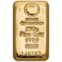 250 g Austrian Mint-kultaharkko