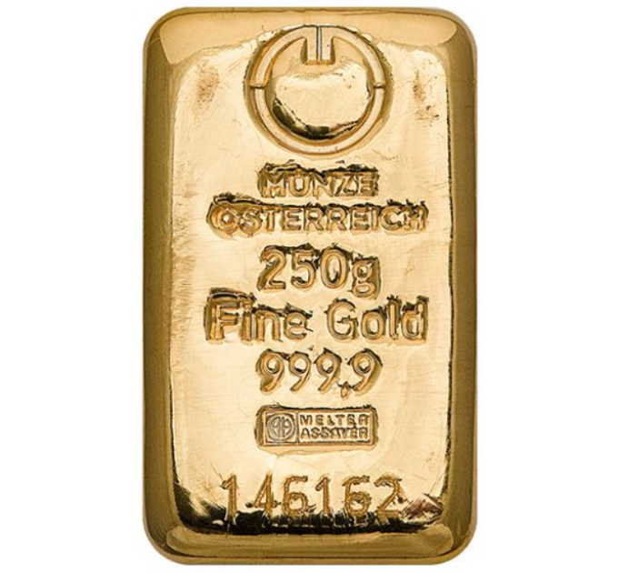 250 g Austrian Mint-kultaharkko