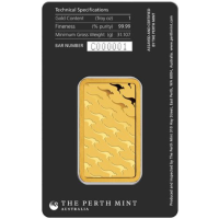 31,1g Perth Mint-kultaharkko
