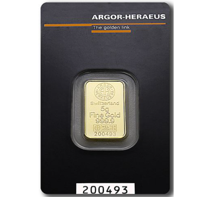 5g Argor Heraeus-kultaharkko
