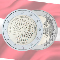 Latvia 2 euroa UNC 2015 - Latvian EU-puheenjohtajuus