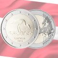 Latvia 2 euroa UNC 2015 - Stork