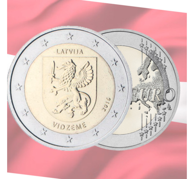 Latvia 2 euroa UNC 2016 - Vidzeme