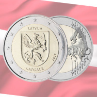 Latvia 2 euroa UNC 2017 - Latgale