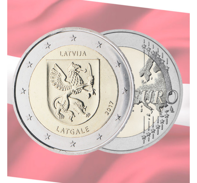 Latvia 2 euroa UNC 2017 - Latgale