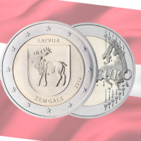 Latvia 2 euroa UNC 2018 - Zemgale