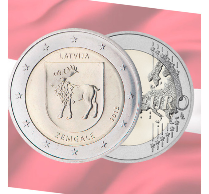 Latvia 2 euroa UNC 2018 - Zemgale