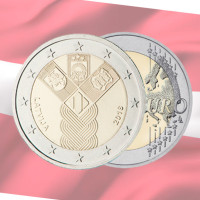 Latvia 2 euroa UNC 2018 - Baltian 100 vuotta itsenäisyyttä