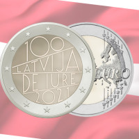 Latvia 2 euroa UNC 2021 - Latvia de iure 100