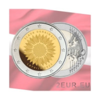 Latvia 2 euroa UNC 2023 - Slava Ukrainai