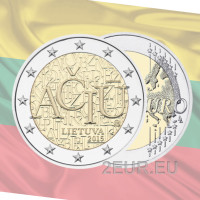 Liettua 2 euroa UNC 2015 - Liettuan kieli