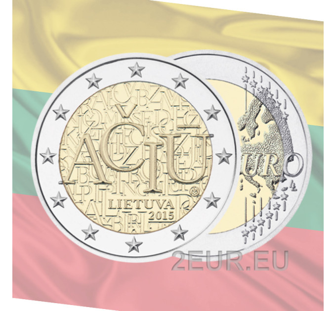 Liettua 2 euroa UNC 2015 - Liettuan kieli