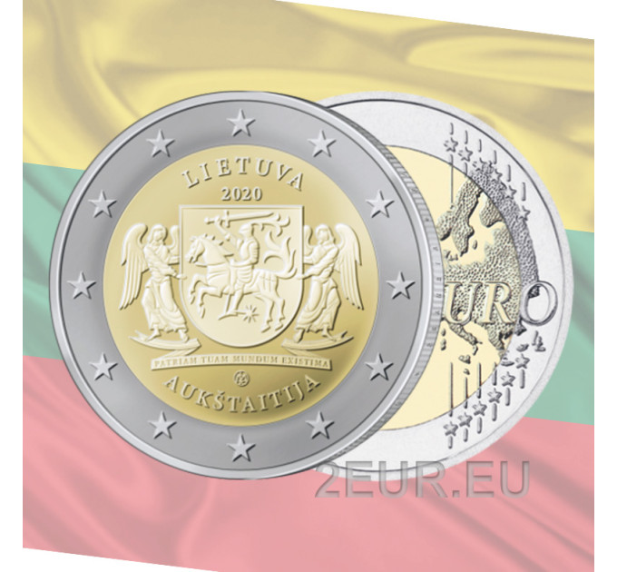 Liettua 2 euroa UNC 2020 - Aukštaitija