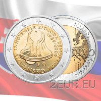 Slovakia 2 euroa UNC 2009 - 17. marraskuuta - vapauden ja demokratian taistelun päivä  