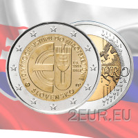 Slovakia 2 euroa UNC 2014 - Slovakian 10 vuotta Euroopan unionin jäsenyyttä