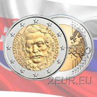 Slovakia 2 euroa UNC 2015 - 200 vuotta Ľudovít Štúrin syntymästä